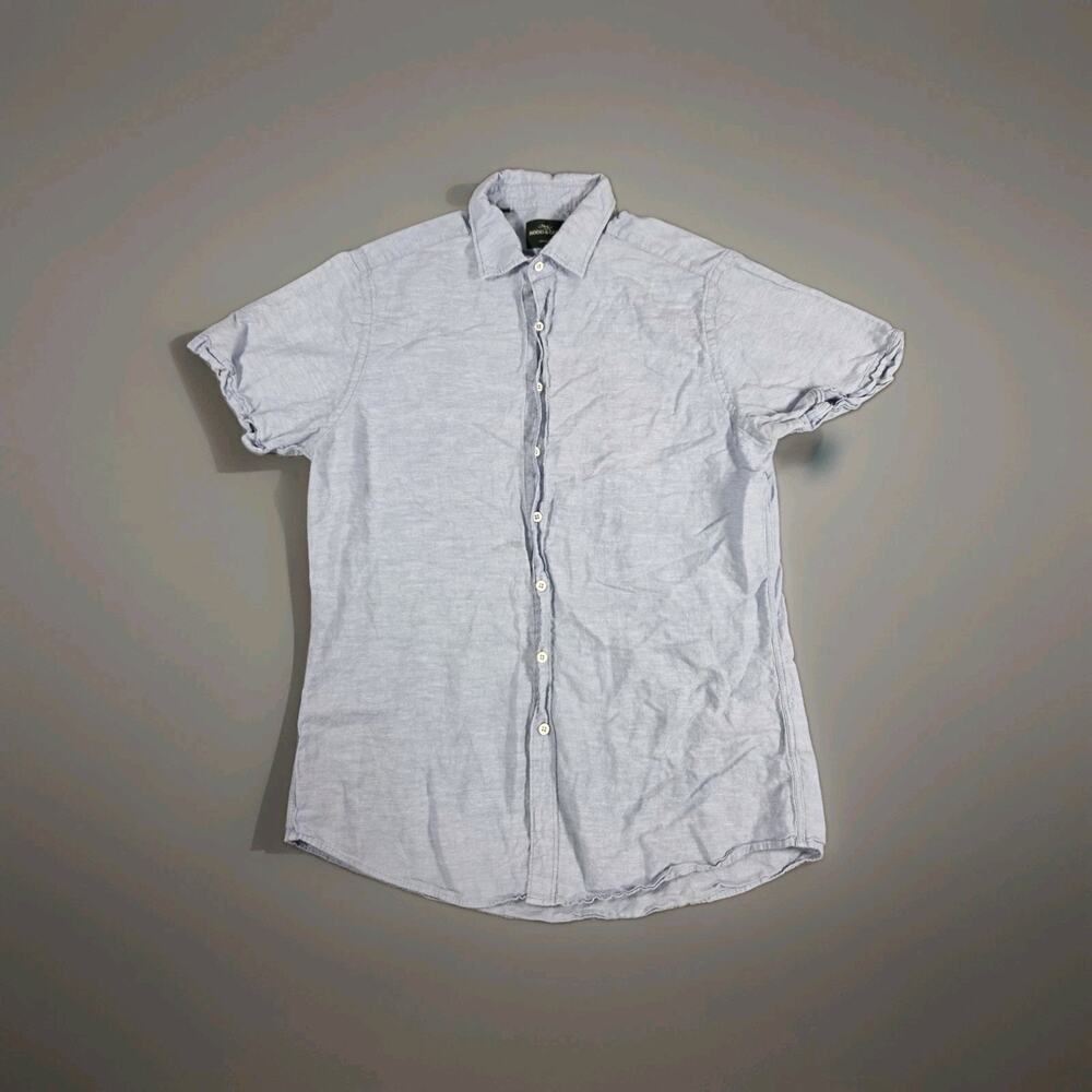 Rodd & Gunn Men's Sz L Short Sleeve Linen Cotton Button Up Shirt Sports Fit